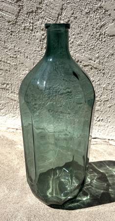 Large gray-blue decorative bottle 1