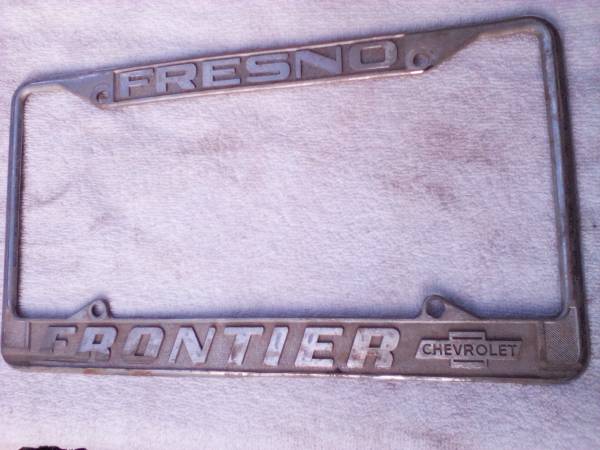 FRONTIER CHEVROLET Fresno CA Dealer License Frame 1
