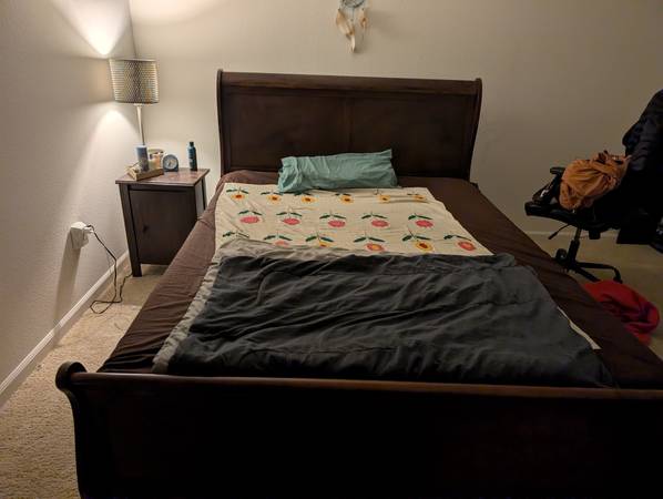 Ikea queen size bed frame and tempurpedic mattress queen size 1