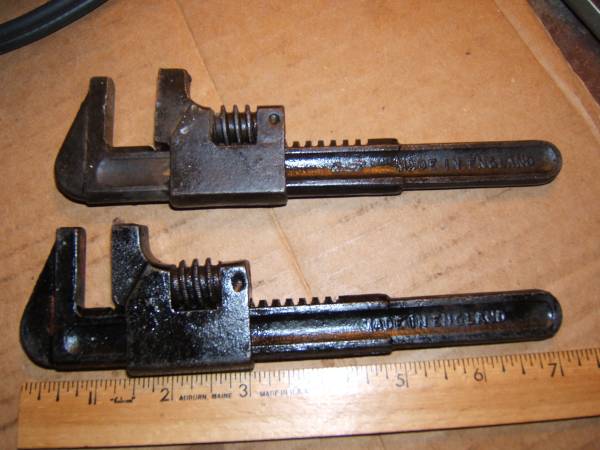 Pipe/Monkey Wrench - Vintage Bicycle - 7" Length - Made in England 1