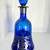 Vintage Antique Silvered Colbolt Glass Decanter with stopper 1 thumbnail