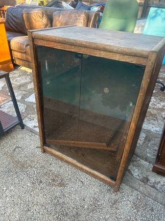 Wooden Cabinet with Glass Doors 1