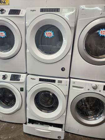 SET WHILPPOL WASHER AND ELECTRIC DRYER WITH WARRANTY 1