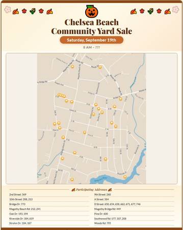 Chelsea Beach Pasadena Community Yard Sale 9/19 1