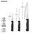 Farberware Stainless Steel Chef Knife Set, 3 Piece, Black 4 thumbnail