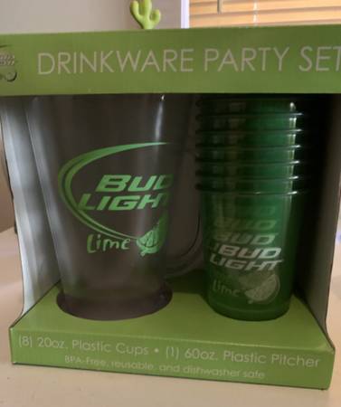 BUD LIGHT LIME DRINKWARE PARTY SET BRAND NEW 1