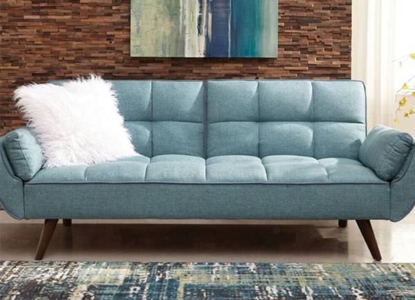 Cheyenne teal futon sofa 1