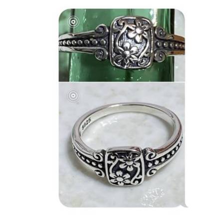 Sterling Silver Flower Ring 1