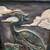 Jim Smith RAKU Stork wall plaque 12 thumbnail