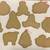 10 Vintage Brown Bag Cookie Art Molds Cutters  Clown Bear Angel Tree 6 thumbnail