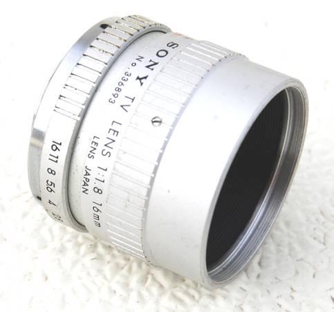 16mm f1.8 SONY WIDE ANGLE SATIN FINISH C-MOUNT  LENS 1