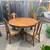 Antique, Solid Oak Dining Table and Chairs 2 thumbnail