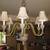 6 Light Metal Wood Rustic Chandelier with Shades 11 thumbnail
