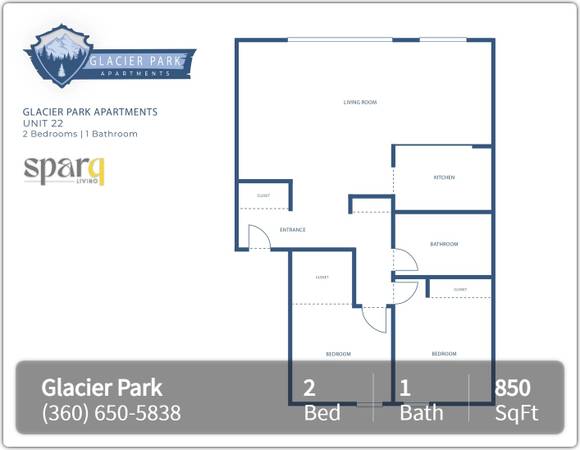 $1,600 / 2br - 850ft2 - Central location in Bellingham. 2 Bed, 1 Bath! Stop by for a tour! (Bellingham)635096499802911224