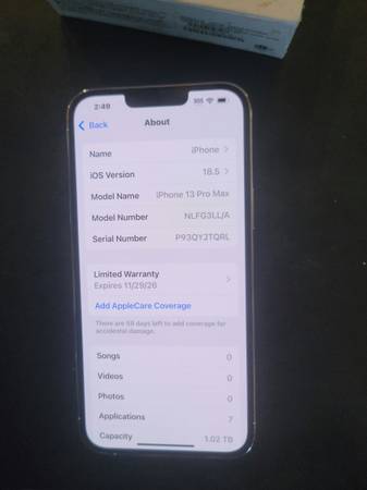 New iphone 13 Pro Max 1tb White Carrier Unlocked 1