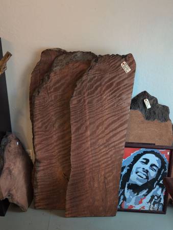 Redwood slabs matchbook laced Burl