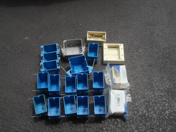 20 NEW ASSORTED PLASTIC ELECTRICAL BOXES 1