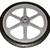 New 16" x 1.75" Plastic Spoke Semi-Pneumatic Martin Lawn Mower Wheel 3 thumbnail