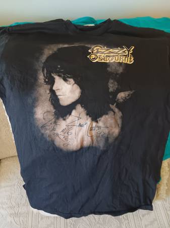 OZZY "AUTOGRAPHED" BY THE BAND,1992 "NO MORE TOURS" TOUR SHIRT! 1