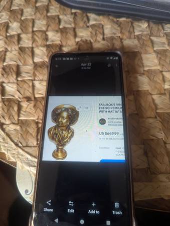 Antique Brass Bust 1