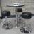 BAR TABLE CHROME ROUND BLACK STOOL STOOLS FREE DELIVERY 1 thumbnail