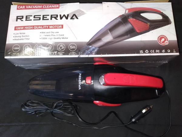 Reserva de aspiradora de coche 106 W, motor de 12 V CC de alta calidad, color negro y rojo - 42 $ (Bronx)63435932128641121