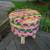 Jute Covered Ottoman Footstool/Handcrafted Boho Style 1 thumbnail
