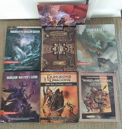 Dungeons and Dragons D&D books plus sealed starter set 1