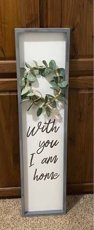 “With You I Am Home” Wood Wall Hanging 1