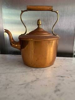 Copper Tea Kettle 10" Antique 1