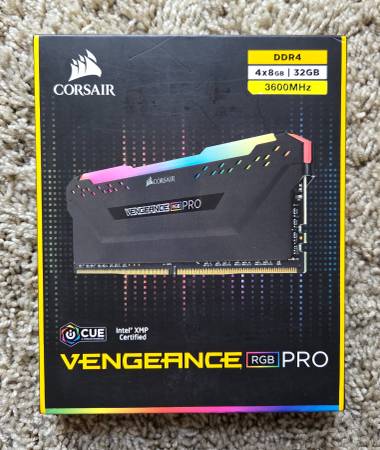 NEW Corsair Vengeance RGB Pro DDR4 RAM 32gb (3600 MHz) 1