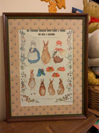 Vintage Beatrix Potter Rabbit Bunnies Art by Ethan Allen 1