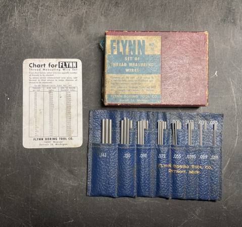 Thread Measuring Wire Set USA- Like New 1