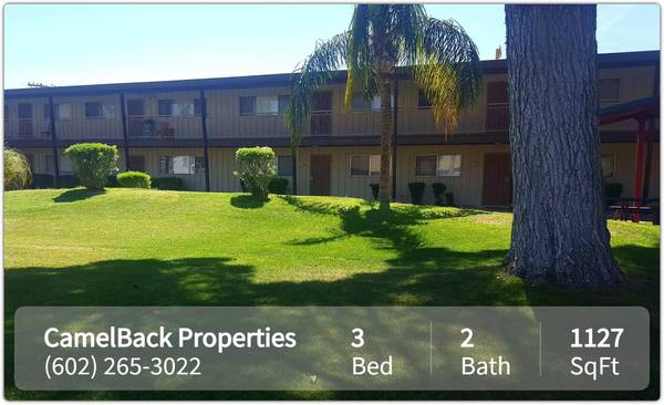 $1,167 / 3br - 1127ft2 - Come home and relax in our beautiful garden-style 3 bed, 2 bath! (Phoenix - Camelback Village Square)64047539205891121