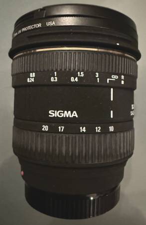 Lente Sigma EX 10-20mm para cámaras Sony Alpha - $285 (oeste de la)63435407821185122