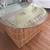 Bamboo end or coffee table with glass top 1 thumbnail