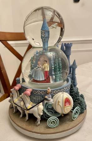 Disney Cinderella Castle Double Globe Musical Snow Globe 1