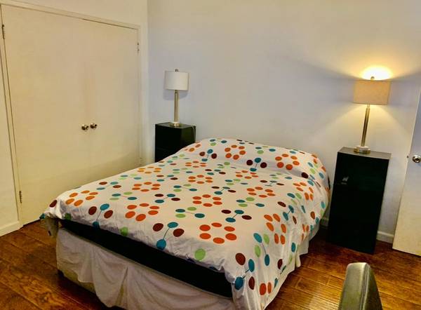 Large furnished bedroom in a one bedroom apartment 1
