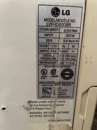 Air conditioner - LG 8000 BTU - $40 (Somerville)63471426267011121