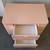 Vintage 80s Postmodern Pink Lacquer Laminate Waterfall Nightstand Memphis-style 9 thumbnail