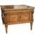 Vintage French Walnut & Burl Wood Side Cabinet Table w/ Brass Accents 7 thumbnail