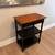 31” Tall - 3 Tier Solid Wood Black Side Table w/ Wood Top & Drawer 3 thumbnail