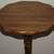 Oak wood scalloped pie crust round side plant vase table stand 6 thumbnail