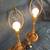 Lamps Lights Pair Heavy Solid Brass Vintage Mid Century Modern Rare💡 2 thumbnail