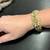 vintage gold bracelet w/diamond-colored gems 1 thumbnail