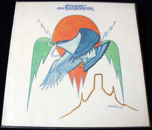 THE EAGLES - "ON THE BORDER" LP 1974 Asylum Records - Blue Cloud Label 1