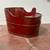 ntique Chinese red lacquered wood child's convertible bathtub and seat 2 thumbnail
