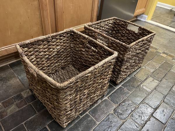 Two Storage Tote from Crate and Barrel 1