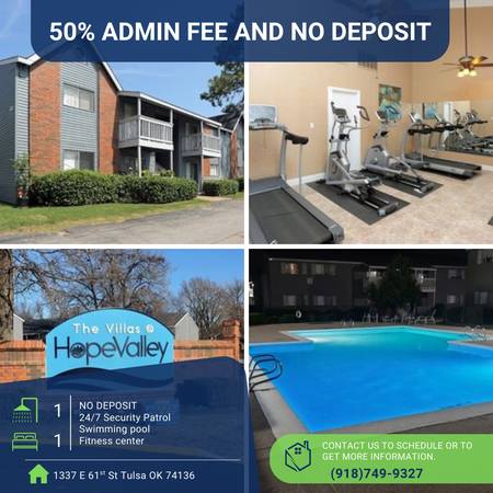 $778 / 1br - 500ft2 - ✨ Immediate Move-In! ✨ 🚫 NO Deposit - (Tulsa)63981976999427120