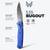 Benchmade - Bugout 535 EDC Knife with Blue Grivory Handle 6 thumbnail